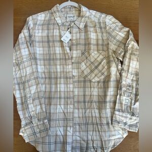 Abercrombie and Fitch Flannel Soft AF Collection Long Sleeve Button Up Shirt M